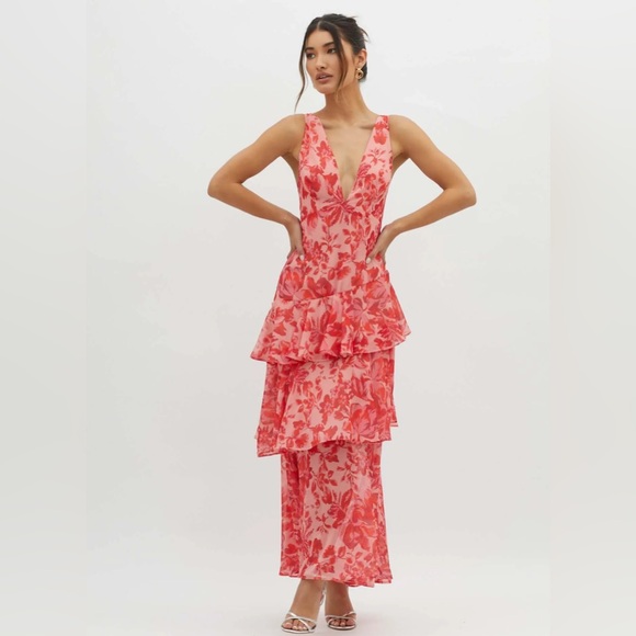 Strappy Back Ruffle Midi Dress - Picture 4 of 7